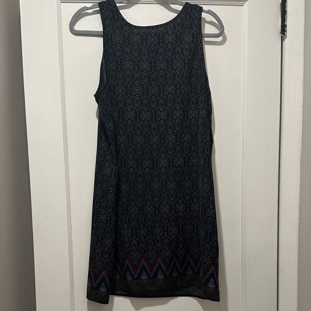 Staring at Stars Black and Blue Patterned Mini Dress